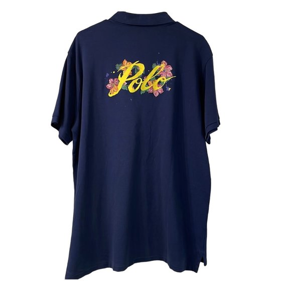 Polo Ralph Lauren Custom Slim Fit Floral Mesh Polo Shirt, Large Size, NWT - Picture 10 of 10